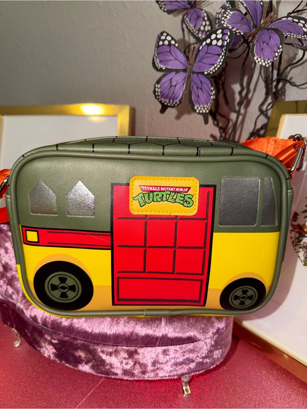 TMNT Green & Yellow Van Crossbody Bag